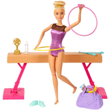Barbie Doll And Gymnast Playset
