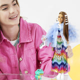 Brb Xtra Yellow CoatBarbie Doll And Accessories, Barbie Extra Doll With Pet Crocodile