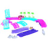 Flexible Glitter Glow Tracks Toy Car Play Set