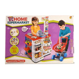 Kids Supermarket Set with Shopping Cart & Sound Effects
