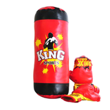 King Boxing Bag & Gloves Set