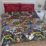 marvel comics reversible double duvet-cover bedding set