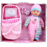 Soft Bodied Baby Doll With Sounds Carry Bag And A Pillow